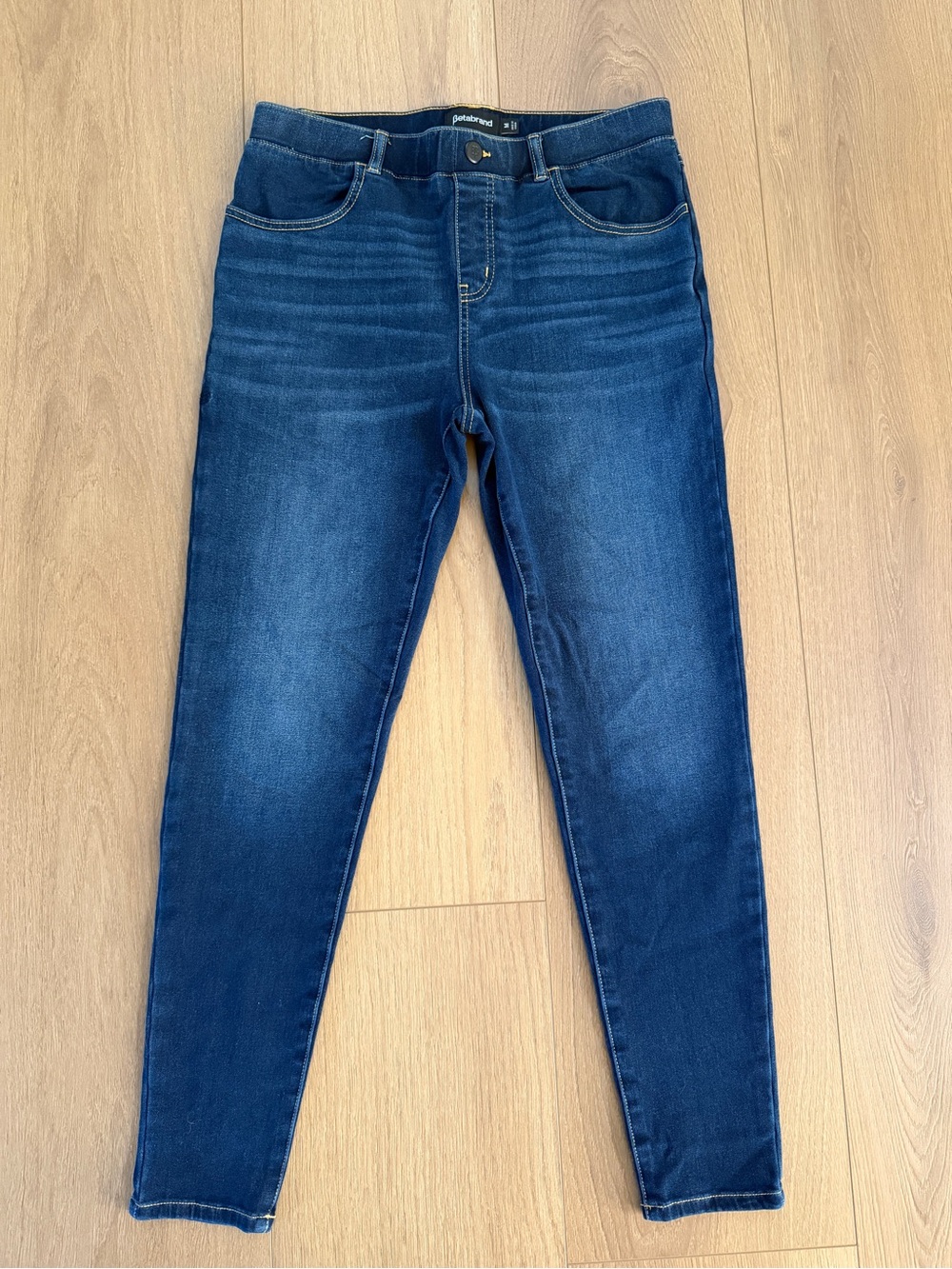Betabrand Women’s Dark Blue Skinny Jeans Pull-on Yoga Denim NWOT